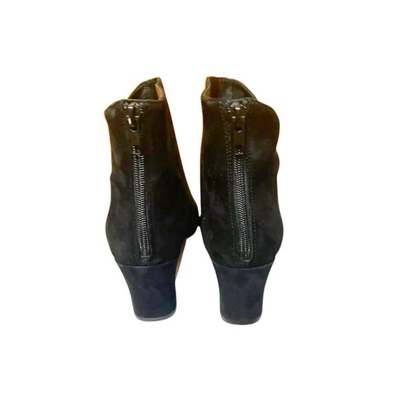 Vince Lora Ankle Booties suede back zipper black size 8.5 - Picture 5 of 12